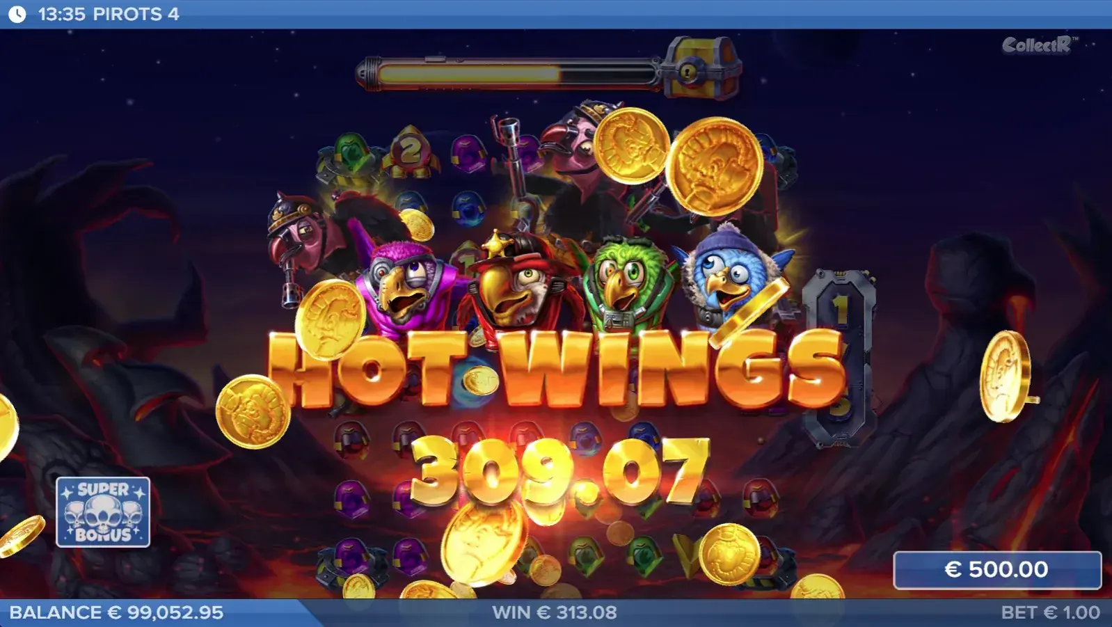 Pirots 4 Inferno Hot Wings Win
