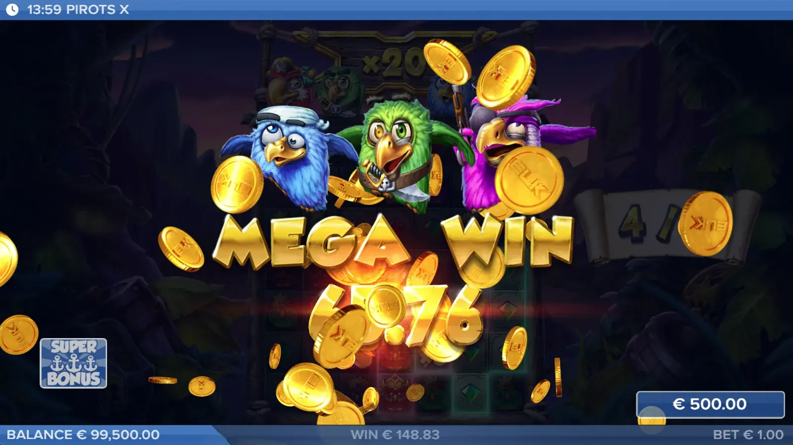Pirots X Mega Win Modus