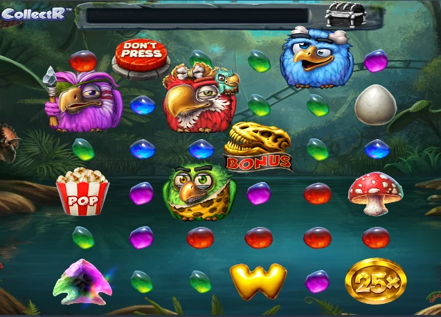 Pirots 2 Gameplay mit Dino-Park-Spielfeld