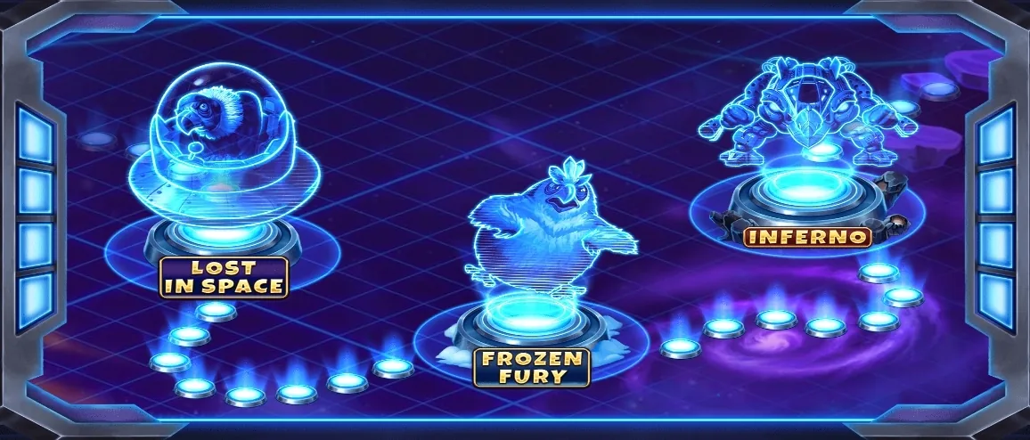 Pirots 4 Level und Spielfeld im Demo-Modus